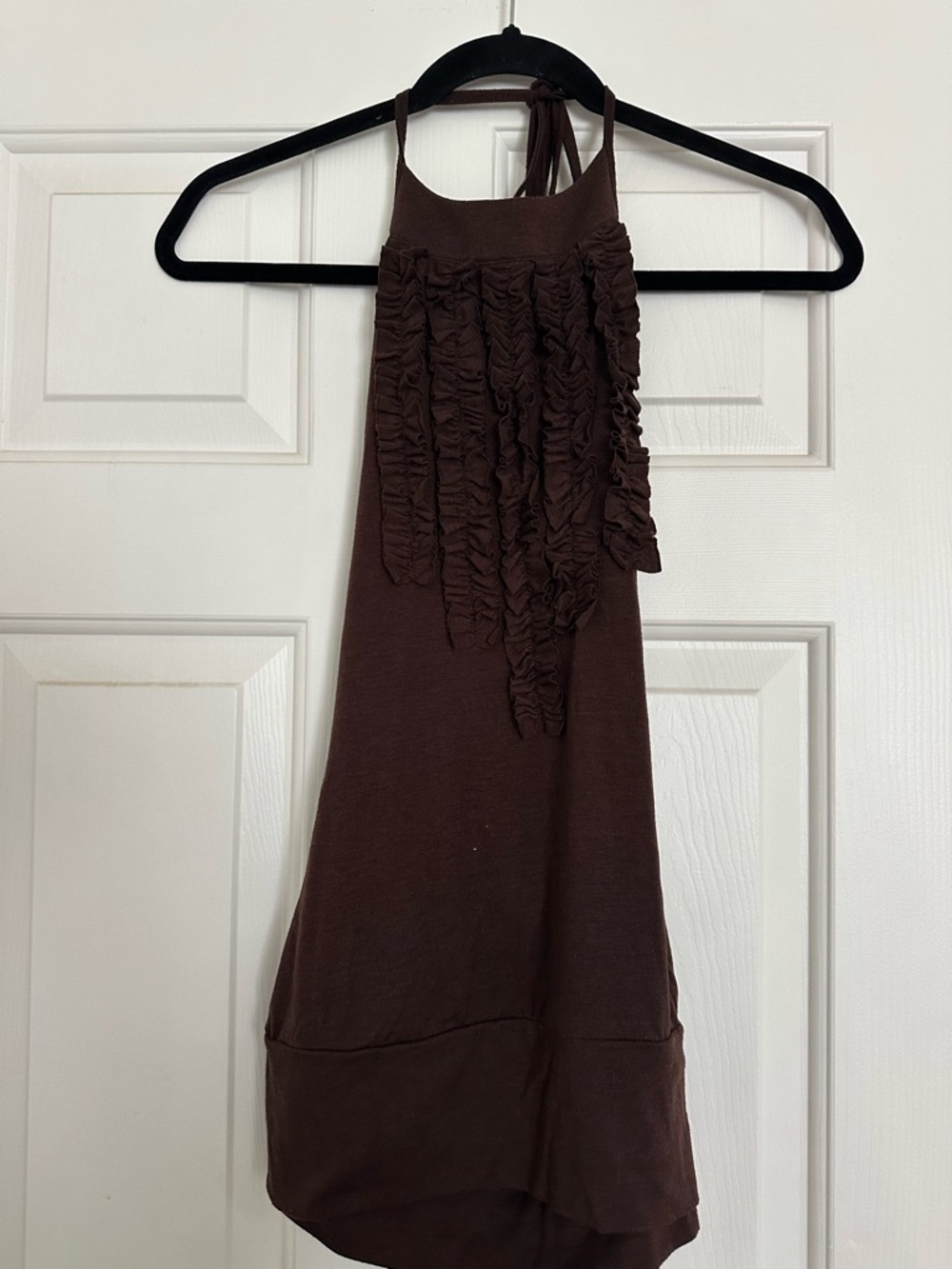 Y2K Rampage Brown Knit Halter Top